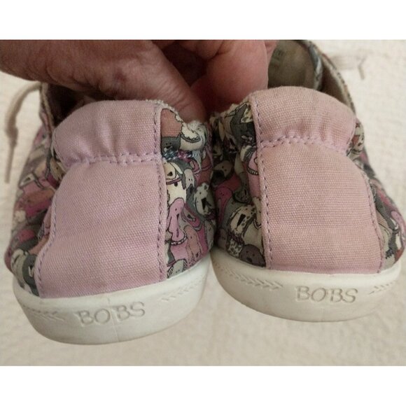 Bobs by Skechers Women's Beach Bingo Dogs Slip On Sneaker Pink Taupe - 11 Wide - Picture 6 of 9